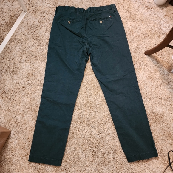 Tommy Hilfiger dark green pants chinos cotton - Picture 5 of 10